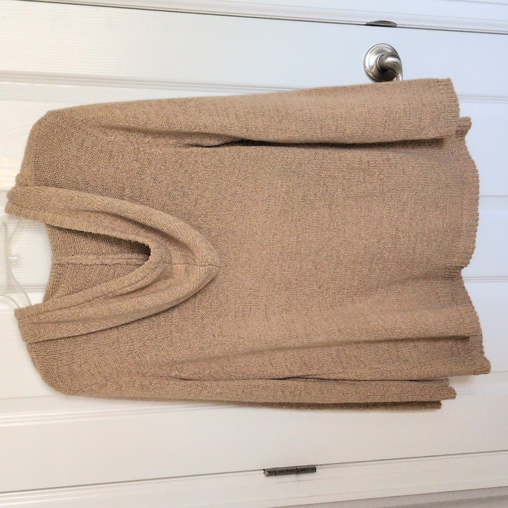 Cable & Gauge Tan Hooded Open Cardigan - XL - Picture 5 of 5